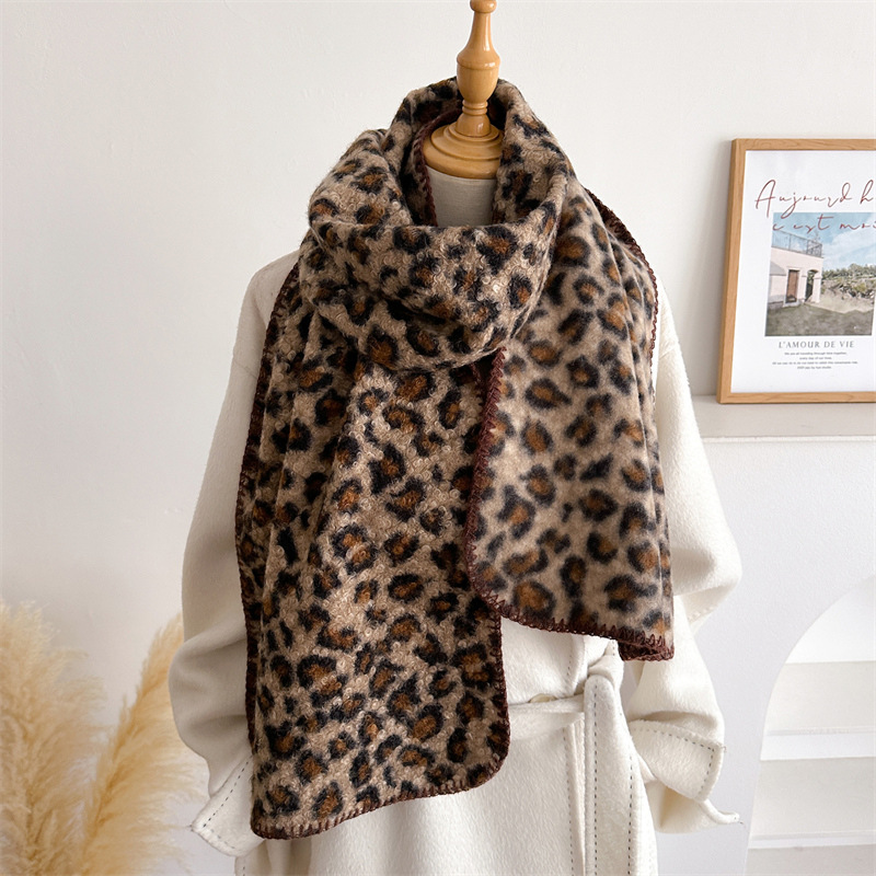 Autumn Winter Leopard Scarf Wo - Pashmina Wrap Large recension och pris