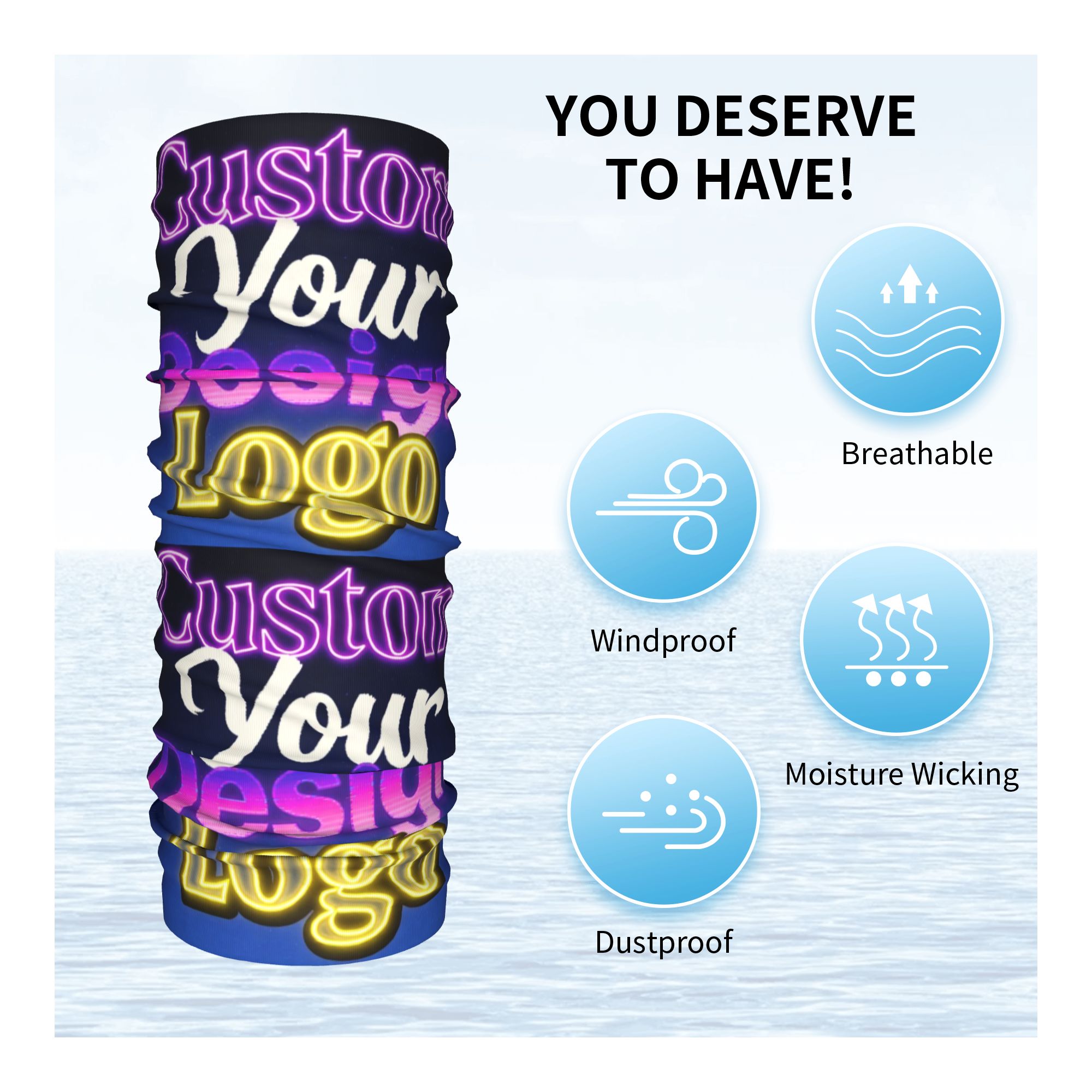 Custom Custom Your Design Logo - Neck Warmer Tube recension och pris