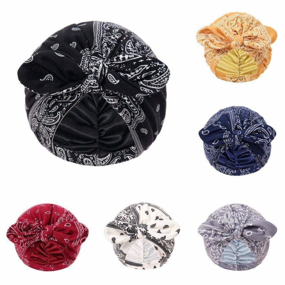Satin Lined Bandana Turban Hat - Bow Tie Pre Tied recension och pris