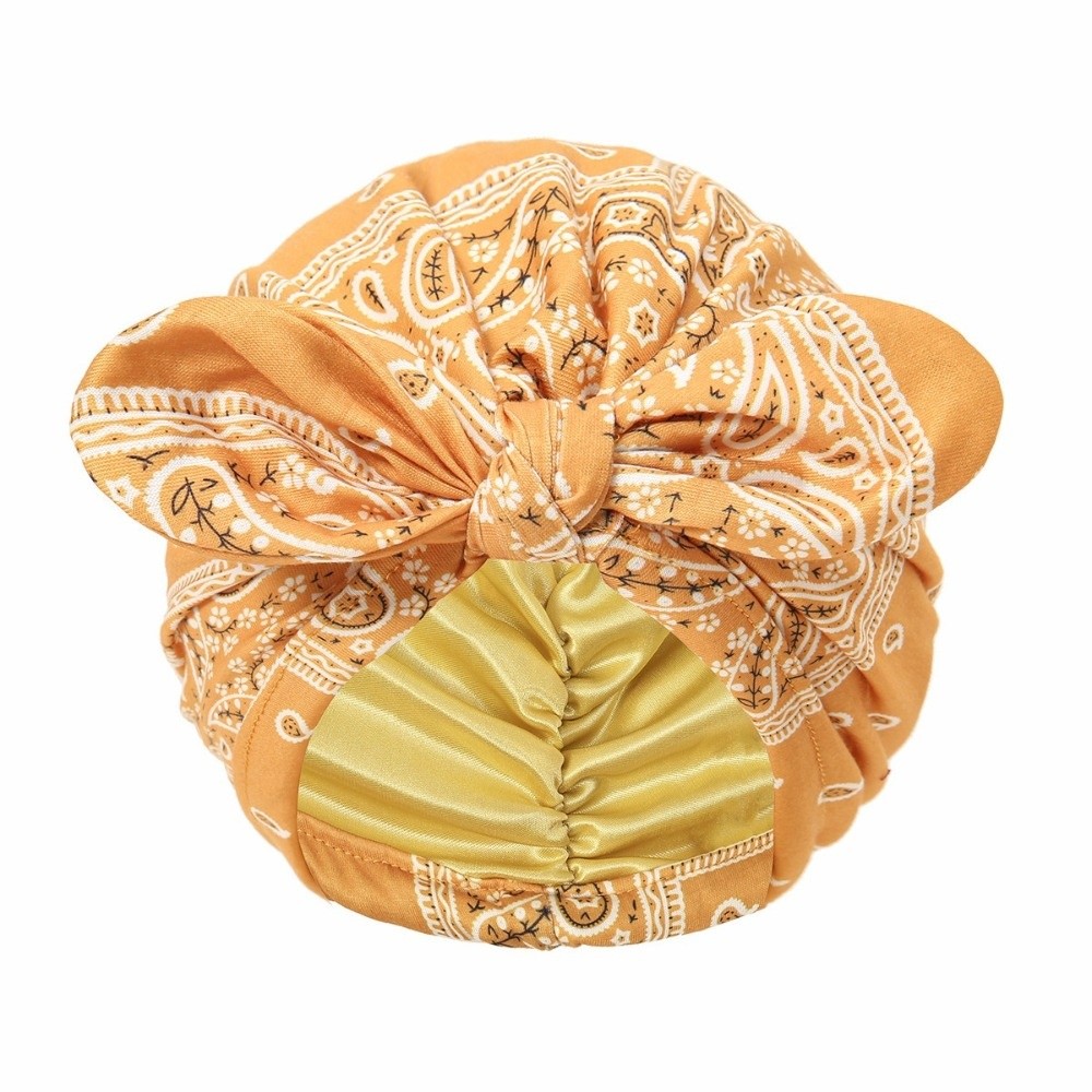 Satin Lined Bandana Turban Hat - Bow Tie Pre Tied recension och pris
