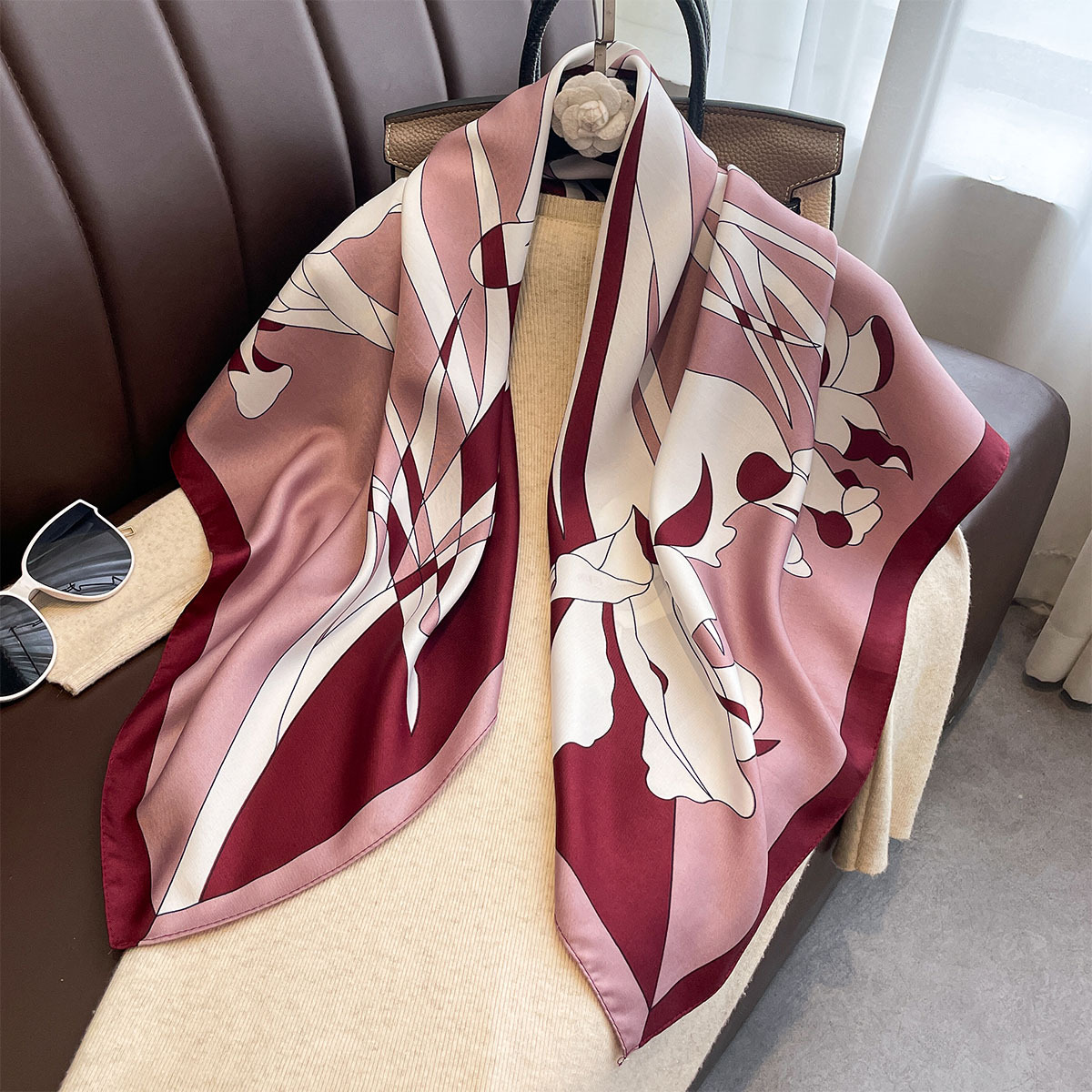 Luxury 90*90Cm Square Scarf Tw - Face Scarf Mask recension och pris