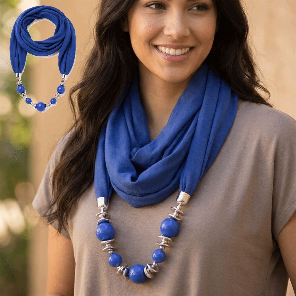 Fashion Chiffon Scarf Beaded E - Infinity Scarf Knit recension och pris