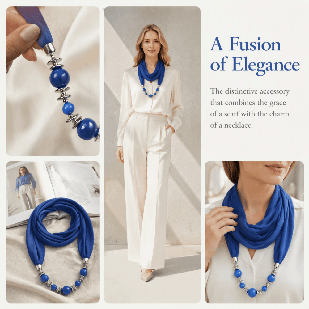 Fashion Chiffon Scarf Beaded E - Infinity Scarf Knit recension och pris