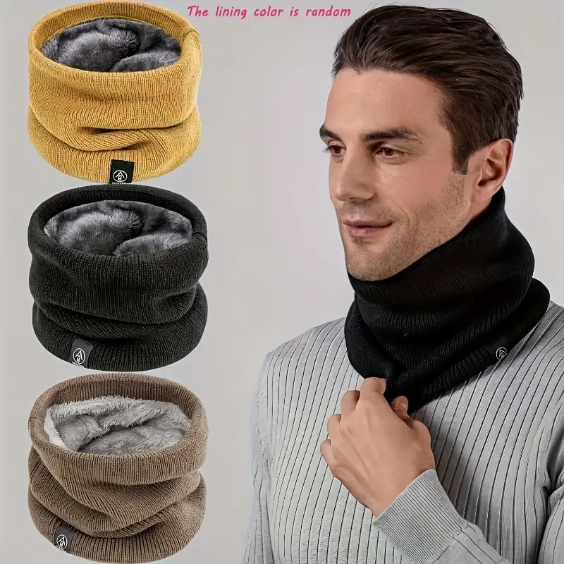 Warm Knitted Scarf Thickened P - Neck Warmer Tube recension och pris