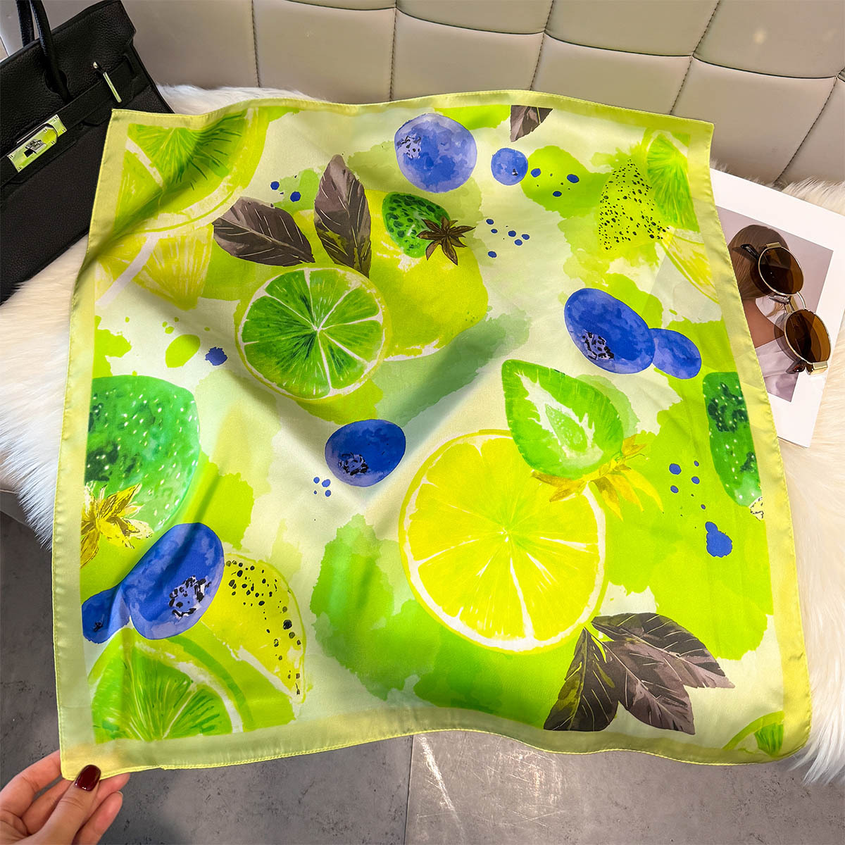 Fashion Lemon Fruit Pattern Sq - Face Scarf Mask recension och pris