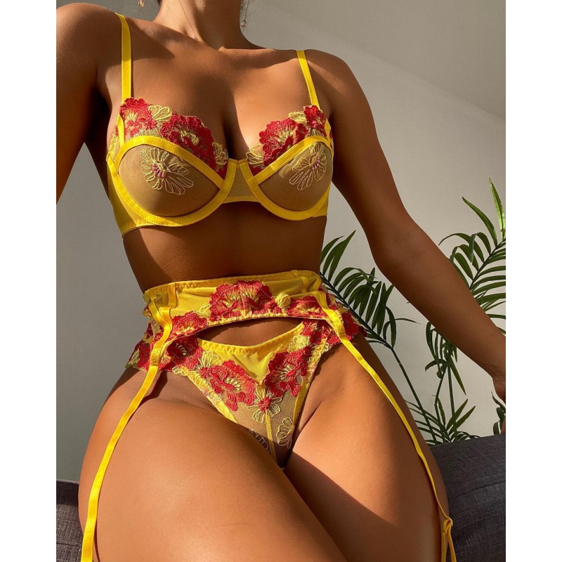 Bikini Fashion Lace Embroidery - Silk Tie Striped recension och pris