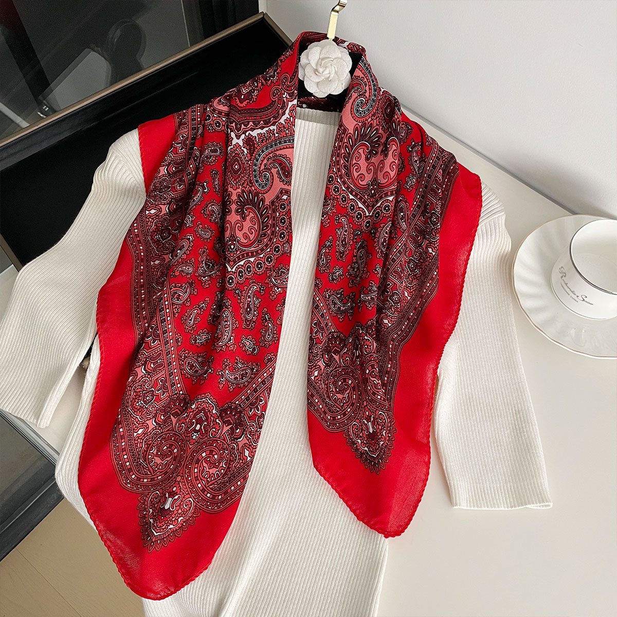New Fashion 70X70cm Women's Sc - Bandana Cotton recension och pris